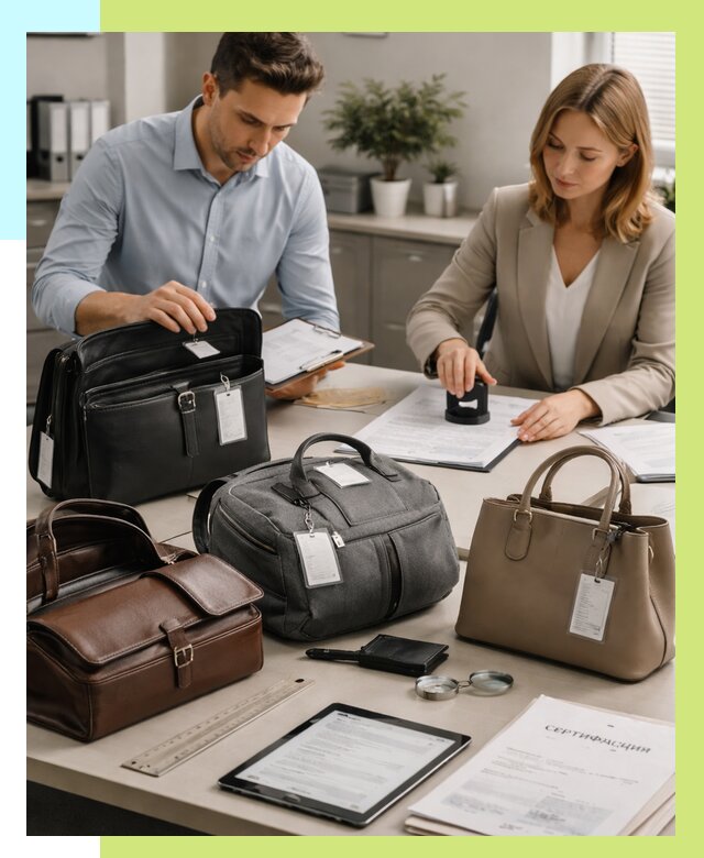 Сертификация сумок в Уссурийске от 7733 руб. | Алешин-Сср