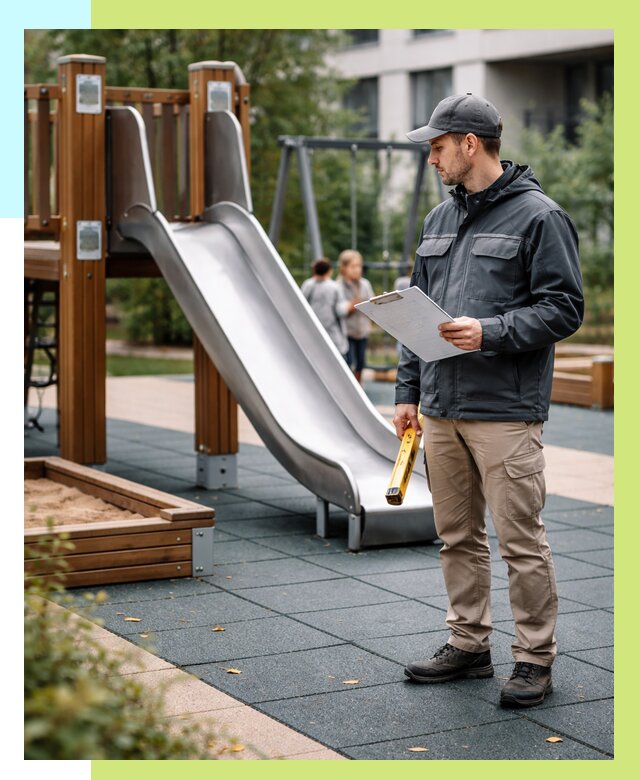 Сертификация детских площадок в Уссурийске от 25775 р. | Алешин-Сср