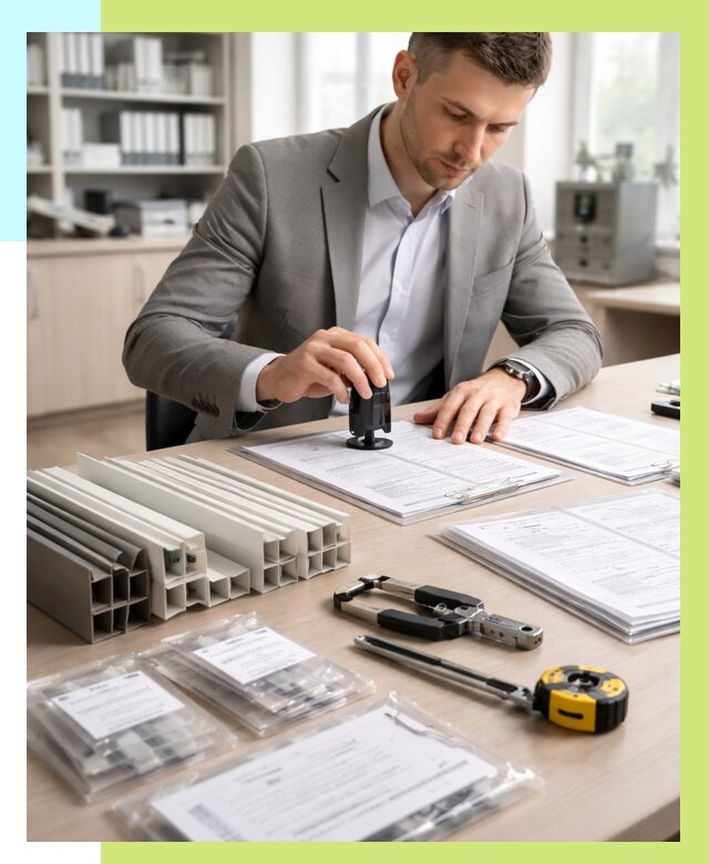 Сертификация ПВХ продукции в Уссурийске от 8764 р., Алешин-Сср