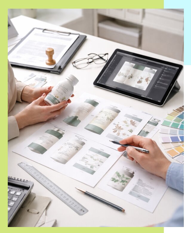 Профессиональная разработка дизайна и текста этикетки продукции в Уссурийске