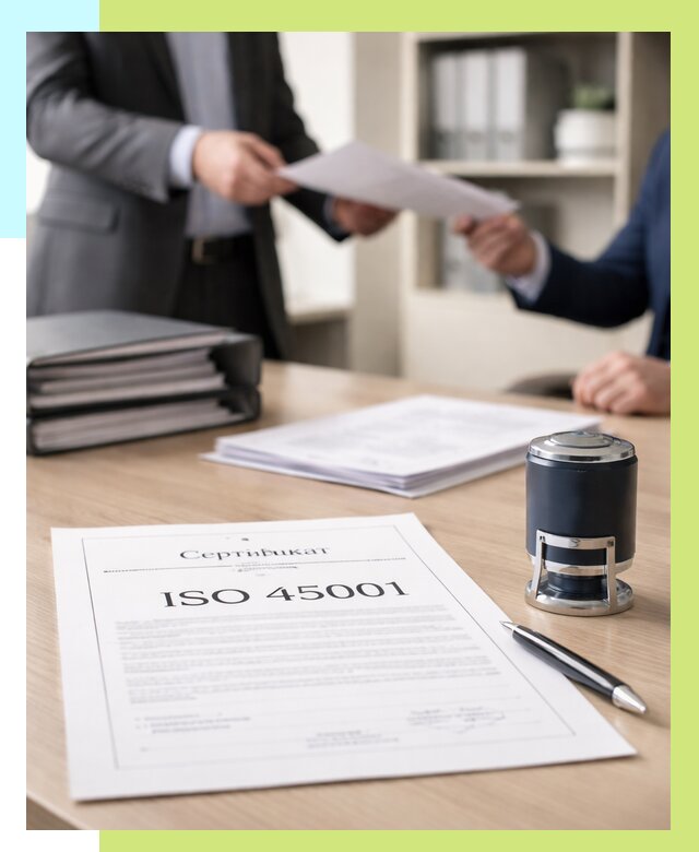 Сертификат ISO 45001 в Уссурийске под ключ от 46395 р. | Алешин-Сср